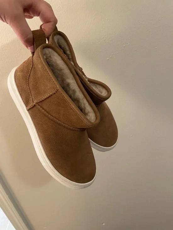 UGG Chestnut Tan Suede Slip-On Sneakers - Picture 1 of 5